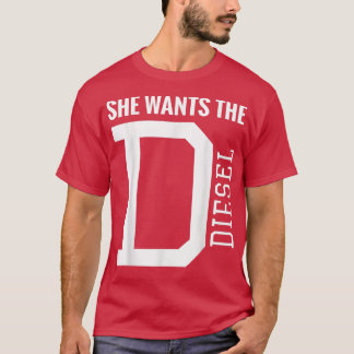 彼女はディーゼルトラックおもしろいの石炭を転が欲している Tシャツ