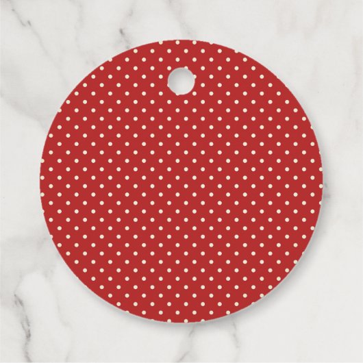 彼女はトップさくらんぼのベビーシャワーメッセージカード フェイバータグ (裏面)