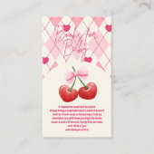 彼女はトップさくらんぼのベビー エンクロージャーカード (正面)