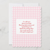 彼女はトップさくらんぼの赤ちゃんシャワー少女である 招待状 (裏面)