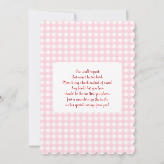 彼女はトップさくらんぼの赤ちゃんシャワー少女である 招待状 (裏面)