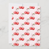 彼女はトップさくらんぼコケットで小さいアウト 招待状 (裏面)