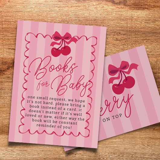 彼女はトップピンクブックスのベビーさくらんぼだ エンクロージャーカード