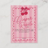 彼女はトップピンクベビーおむつラッフルのさくらんぼ エンクロージャーカード (正面)