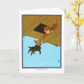 彼女はトトの耳をつかんだ カード (黄色い花)