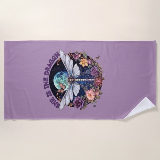 彼女はドラゴンだ ビーチタオル (正面)