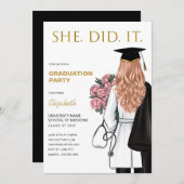彼女はナース医学部を卒業した 招待状 (正面/裏面)