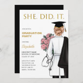 彼女はナース医学部を卒業した 招待状 (正面/裏面)