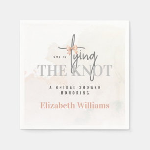 彼女はノットピンクのブライダルシャワーパーティーを結んでいる スタンダードカクテルナプキン