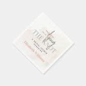 彼女はノットピンクのブライダルシャワーパーティーを結んでいる スタンダードカクテルナプキン (角)