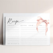 彼女はノットピンクのブライダル弓レシピカードを結んでいる 招待状