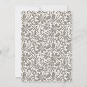 彼女はノットブルーレースボウブライダルシャワーを結んでいる 招待状 (裏面)