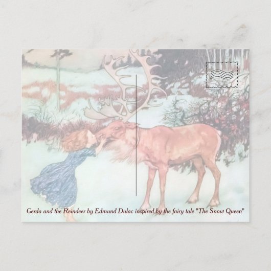 彼女はノーズ・クリスマスにトナカイにキスした ポストカード (裏面)