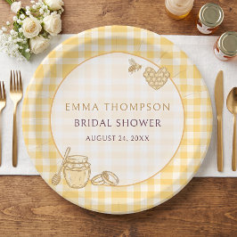 彼女はハチミツの巣を見つけた 結婚式前ウェディングシャワー ペーパープレート