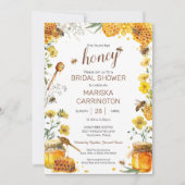 彼女はハニーブライダルシャワーの招待状を見つけた 招待状 (正面)