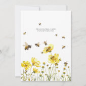 彼女はハニーブライダルシャワーの招待状を見つけた 招待状 (裏面)