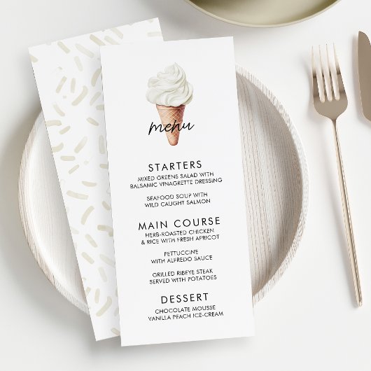 彼女はバニラブライダルシャワーをスクープされた メニュー