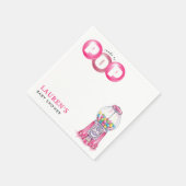 彼女はバブルガムポップ・アートのピンクの女の子の赤ちゃんシャワーの準備ができている スタンダードカクテルナプキン (角)