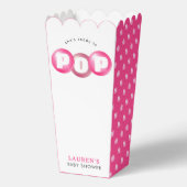 彼女はバブルガムポップ・アートのピンクの女の子の赤ちゃんシャワーの準備ができている フェイバーボックス (正面)