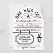 彼女はパリジャンのブライダル・シャワー招待状のウィと言った 招待状 (正面)