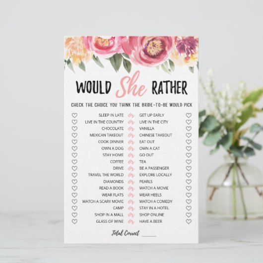 彼女はパーソナライズされたむしろブライダルシャワー試合を望む (スタンド正面)