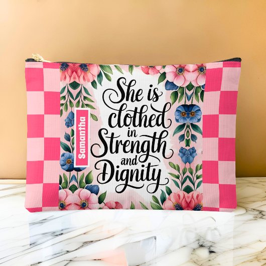 彼女はパーソナライズされたキリスト教の徒と装っている アクセサリーポーチ