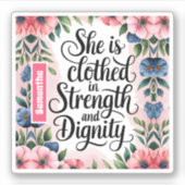 彼女はパーソナライズされたキリスト教の徒と装っている シール (正面)