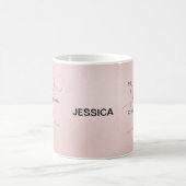 彼女はパーソナライズされた信じバラ金ゴールド コーヒーマグカップ (中央)