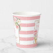 彼女はパーティーカップをストライプ掬われている 紙コップ (右)