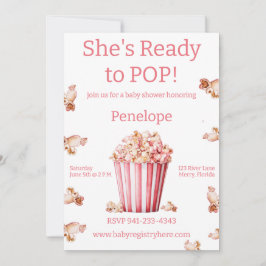 彼女はピンクに染まポップ・アートのる 招待状