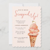 彼女はピンクのブライダルシャワー 招待状 (正面)