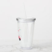 彼女はファーストワンフェスティバルピンクレースカー誕生日 アクリルタンブラー (左)