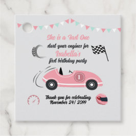彼女はファーストワンフェスティバルピンクレースカー誕生日 フェイバータグ
