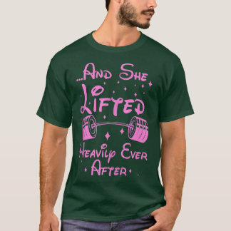 彼女はフィットネス王子のあとずっと大きく持ち上げおもしろいた Tシャツ