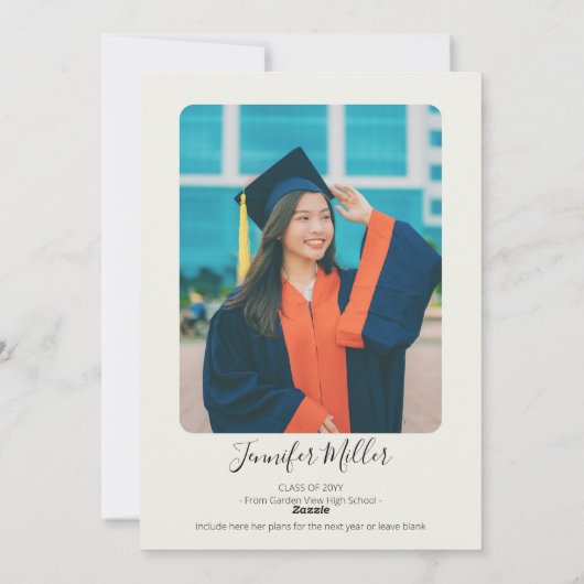 彼女はフローラ卒業党の発表をした シーズンカード (裏面)