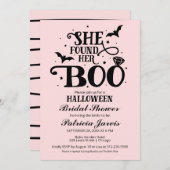 彼女はブハロウィーンのブライダルシャワーInvitatiを見つけた 招待状 (正面/裏面)