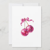 彼女はブライダルシャワーのさくらんぼへの招待だ 招待状 (裏面)