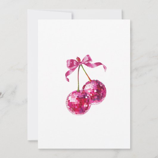 彼女はブライダルシャワーのさくらんぼへの招待だ 招待状 (裏面)