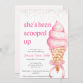 彼女はブライダルシャワーの招待状をスクープされた 招待状 (正面/裏面)