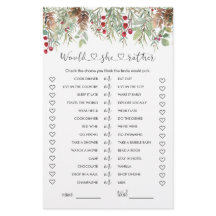 彼女はブライダルシャワーの試合は、冬の松