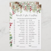 彼女はブライダルシャワーの試合は、冬の松 (正面/裏面)