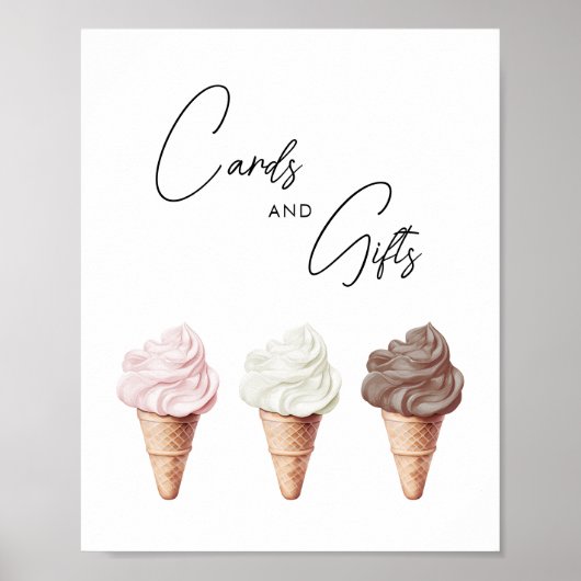 彼女はブライダルシャワーカードとギフトをスクープされた ポスター (正面)