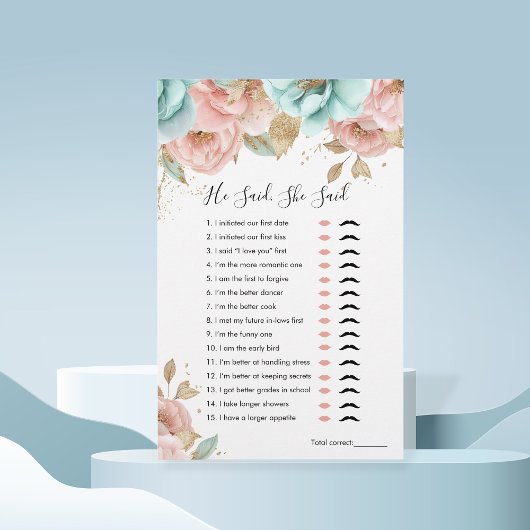 彼女はブライダルシャワーゲームと言った