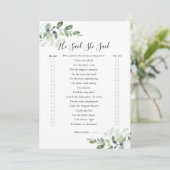 彼女はブライダルシャワーゲームを言った 招待状 (スタンド正面)