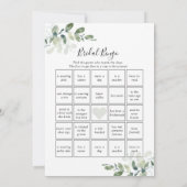 彼女はブライダルシャワーゲームを言った 招待状 (裏面)