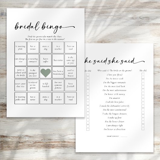 彼女はブライダルシャワーゲームを言った 招待状