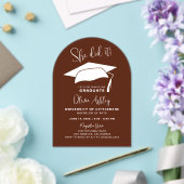 彼女はブルゴーニュの卒業をした アクリル招待状 (インサイチュ (ウェディング))