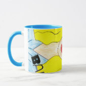 彼女はブロンドの可愛い人-誇りを持ったな青い目のnです! マグカップ (左)