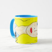 彼女はブロンドの可愛い人-誇りを持ったな青い目のnです! マグカップ (正面左)