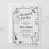 彼女はブーのハロウィン予測できなブライダルシャワーを見つけた 招待状 (正面)